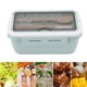 thumbnail image 3 of Contenedor de Almuerzo Para Niños - Fiambrera de Gran Capacidad Con 3 Compartimos, 1400 ml de para Ninos Adultos, Un Prueba de Fugas Con Cubios, Escuela, Trabajo, 3 of 7