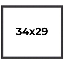 34x29 Frame Black Real Wood Picture Frame Width 1.25 Inches | Interior Frame Depth 0.5 Inches |