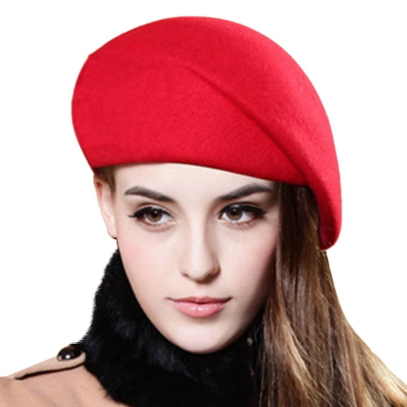 DOPI Time Fashion Hat Women Wool Beret New Autumn And Winter Comfortable Outdoor Warm Stewardes Hat