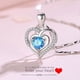 thumbnail image 3 of Collar con forma de corazón de océano en plata esterlina S925, cadena de clavícula para mujer, conjunto de aretes versátiles de lujo livianos, 3 of 5