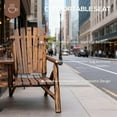 thumbnail image 5 of Patio Furniture Double Adirondack Chair Loveseat,Double Wooden Adirondack Chair with Ice Bucket,Outdoor Loveseat with High Backrest,Patio Chairs, 5 of 7