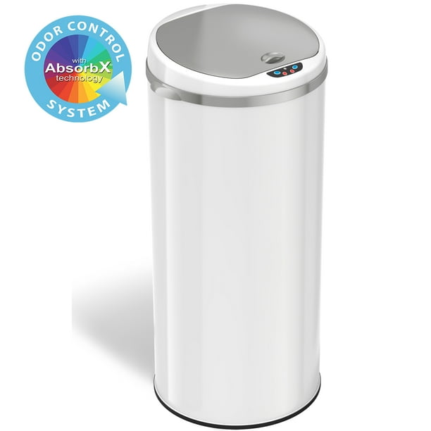 iTouchless Deodorizer Round Sensor 13 gal. Trash Can
