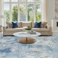 thumbnail image 2 of CHITOOMA 8'x10' Area Rugs for Living Room, Machine Washable Abstract Distressed Rugs Indoor Neutral Carpet Rugs for Bedroom Dining Room Office with Non-Slip Backing, Stain Resistant Non-Shed, 2 of 9