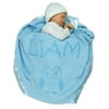 Personalized Owl Baby Blanket for Boys - Blue