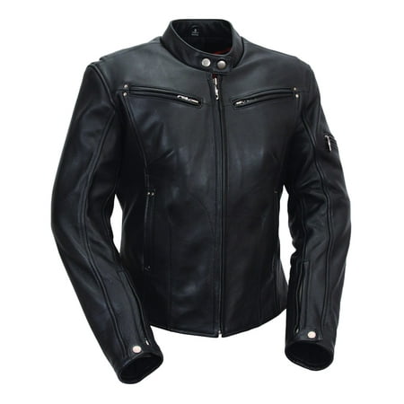 First Manufacturing Women's Athena Motorcycle Jacket Black