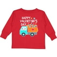thumbnail image 3 of Inktastic Happy Valentines Day Truck Hearts Boys or Girls Long Sleeve Toddler T-Shirt, 3 of 5