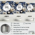 thumbnail image 4 of Designart "Intricate Lace In Cobalt Blue II" floral Square Mirror For Wall Decor - Large Blue Square Printed Wall Mirror Art - Square Cottage Mirror - Wall Mounted Square Large Mirror, 4 of 5