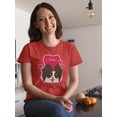 thumbnail image 2 of Panda Holding Love Heart Shaped T-Shirt Women -Image by Shutterstock, Female Small, 2 of 4