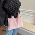 thumbnail image 1 of Bolsa pequeño con asa superior de color sólido de piel suave de invierno para mujer (rosa) Ehuebsd Para estrenar, 1 of 9