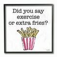 thumbnail image 2 of The Stupell Home Decor Exercise or Extra Fries Striped Fry Illustration Framed Texturized Art, 2 of 3