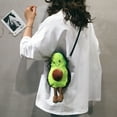 thumbnail image 3 of Avocado Plush Shoulder Bag Avocado Soft Plush Shoulder Bag Cartoon Stuffed Shoulder Bag With Zipper, 3 of 8