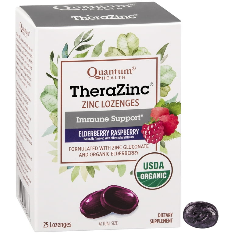 Quantum Health Organic TheraZinc Elderberry Raspberry Immune