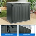 thumbnail image 3 of Uforic 4.5x4ft Horizontal Resin Outdoor Storage Shed, Waterproof & Lockable, Dark Gray, 3 of 6