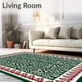 thumbnail image 2 of ODIKA 8'x10' Machine Washable Non-Slip Area Rug, Yuletide Giraffe Accent with Detailed Festive High Traffic Rug with Pad, Green, 638113, 2 of 8