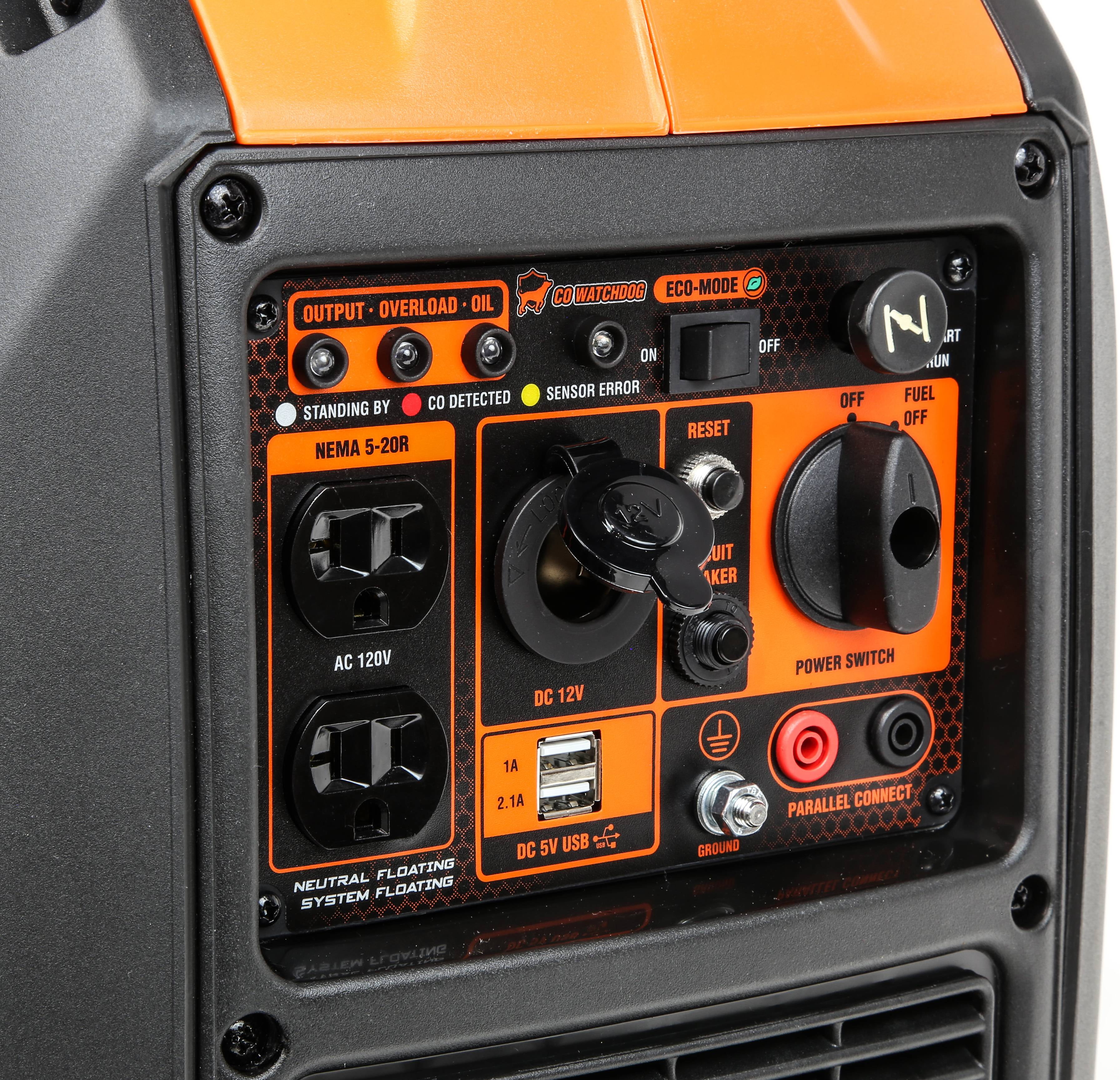 WEN Super Quiet Ultra Lightweight 2350-Watt Portable Inverter Generator with Fuel Shut Off and CO Watchdog (56235iX)