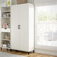 thumbnail image 3 of Pemberly Row Modern 36" Wide 2 Door Storage Cabinet in White, 3 of 11