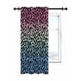 thumbnail image 7 of Animal Gradient Thermal Insulated Blackout Curtains for Bedroom 45 Length Leopard Print Room Darkening Curtain 1 Panel Grommet Window Curtain Drape for Living Room Nursery Room, 7 of 7