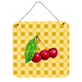 thumbnail image 1 of "Treasures Cherries on Basketweave Metal Print, 6H x 6W, Multicolor" Caroline's Treasures BB7224DS66, 1 of 1