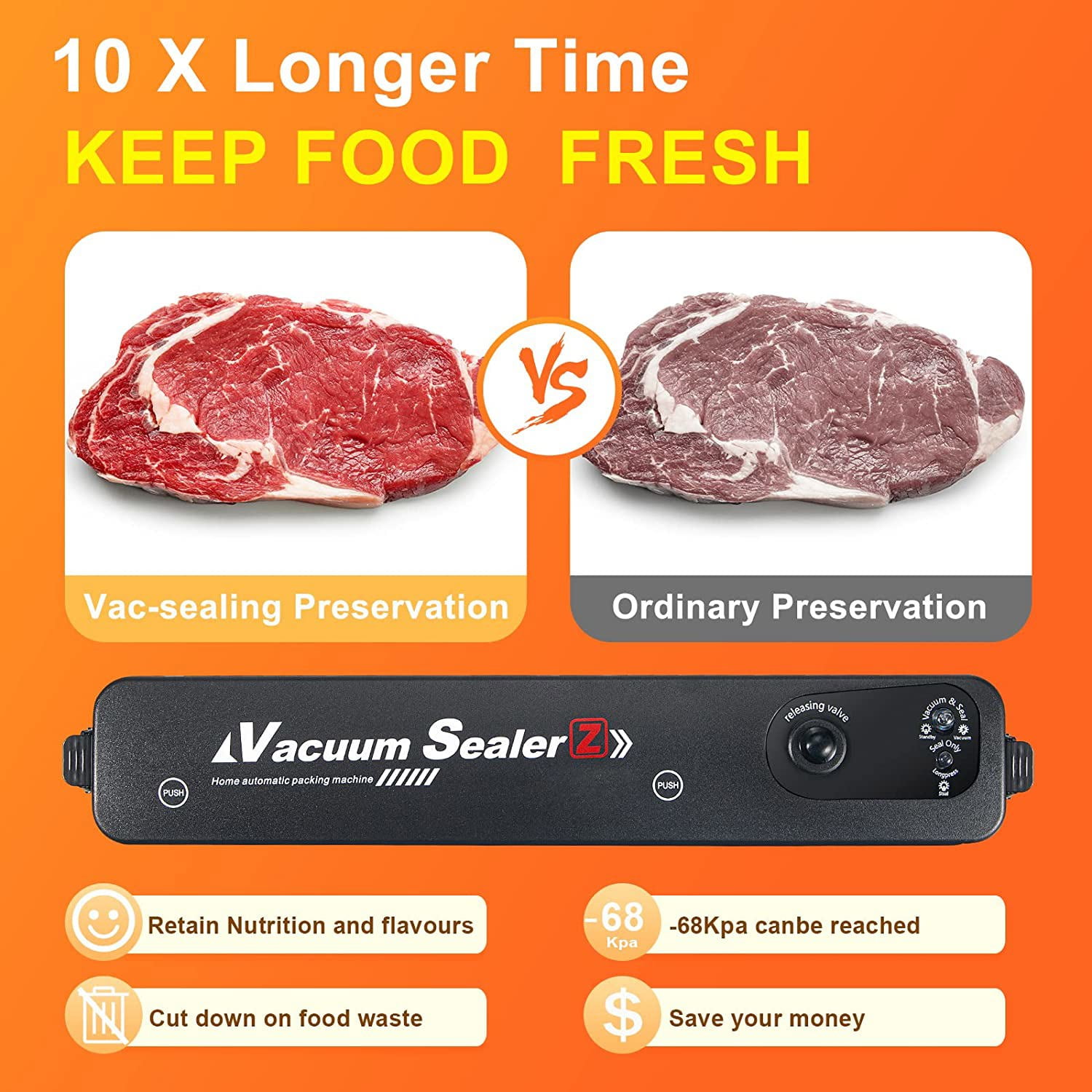 Compact Vacuum Sealer Machine For Food Storage - Automatic Air Sealing  System For Dry And Moist Food - Includes 20 Seal Bags Starter Kit - Temu  Japan