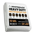 thumbnail image 3 of (2 pack) WHITEDUCK Super Heavy Duty Poly Tarp 10 Mil - White Color -24'x40' - Thick Waterproof, UV Resistant, Rip and Tear Proof Tarpaulin with Grommets and Reinforced Edges, 3 of 10