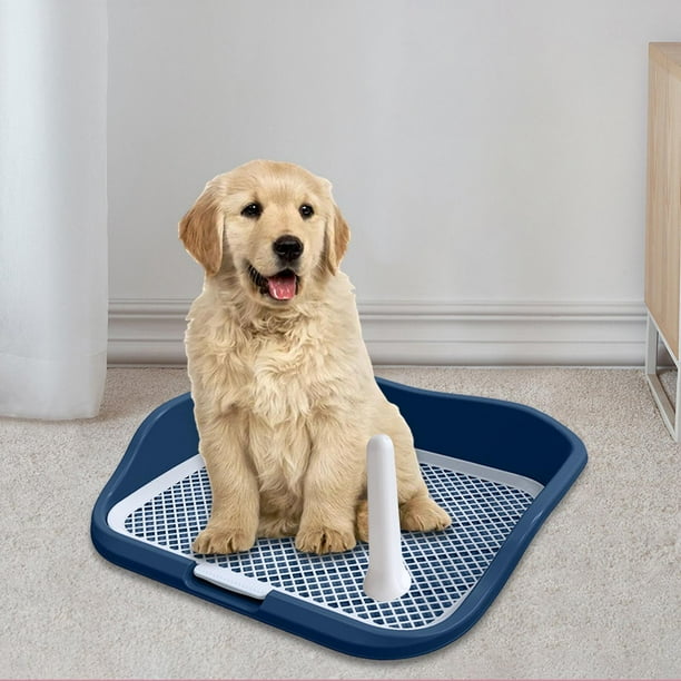 lionlar Portable Dog Toilet Dog Potty Tray with Protection Wall Small Dog Urinal for Pee Blue