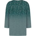 thumbnail image 4 of Womens 3/4 Sleeve T-Shirts V Neck Buttons Tops Neck Cute Tunic Floral Print Tops Basic Tees Blouses Fashion Loose Fit Pullover Casual Basic Shirts, 4 of 4