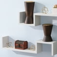 thumbnail image 2 of Danya B S Shape Wall Mount Floating Shelf - Set of 2 Shelves in White, 2 of 5