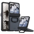thumbnail image 1 of Oupeigar para Motorola Razr Ultra 2025 Funda con Soporte de Anillo, Protector de Pantalla Integrado Todo Incluido a Prueba de Golpes con Carga Inalámbrica Funda para Teléfono - Negro, 1 of 10