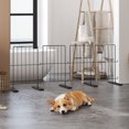 thumbnail image 5 of Black Pet Gate for Stairs - 4-Panel Freestanding Dog Fence, Expandable Cat Barrier with Anti-Escape Design, Drill-Free Installation for Home, 5 of 8