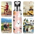 thumbnail image 7 of Yayeee 20oz Insulated Water Bottle Double Wall Stainless Steel with Flip Straw Lid, Pastel Pink Halloween, 7 of 7