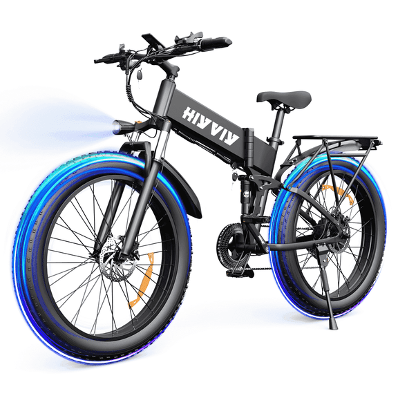 HiyViy Electric Bike for Adults, 26*4.0 Fat Tire Electric Mountain bicycle,Peak 2250W Motor 48V 15Ah 7-Speed Ebike UL2849