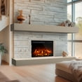 thumbnail image 2 of WAMPAT 23" Electric Fireplace Insert with Remote Control, Recessed & Wall Mounted Fireplace Heater, Adjustable Flame Brightness & Timer, Overheating Protection, 1400W, 2 of 8