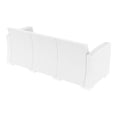 thumbnail image 5 of Luxury Commercial Living 55" White Outdoor Patio Sofa with Natural Beige Sunbrella Cushion, 5 of 7