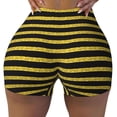 thumbnail image 2 of Daiia Gold Glitter Pattern Women's Workout Shorts Biker Shorts - High Waisted Workout Spandex Tummy Control Gym Running Yoga Shorts-Large, 2 of 8