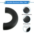 thumbnail image 5 of 4" OD 180 Degree U Bend 6064 Aluminum Alloy Tube Intercooler Pipe Surface Blasting Air Intake Connection Hose W/ Double Bead Roll 3.9" Length Black, 5 of 6