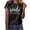 C-Black121, variant on DHFJKG Womens Summer Top Casual Short Sleeve T Shirt Loose Fit Round Neck Letter Printed Graphic Tee For Daily Wear Versatile Tops
