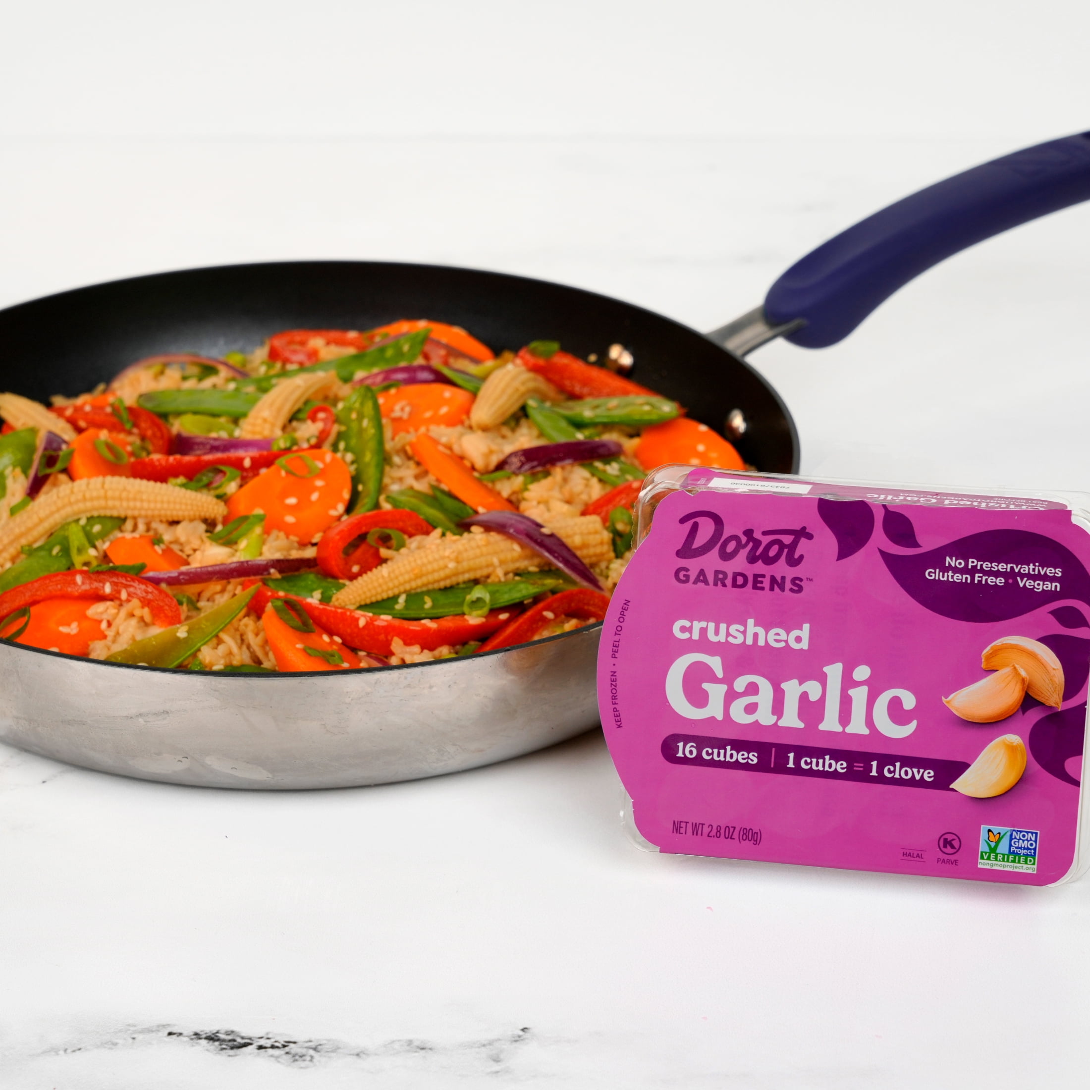 Dorot Crushed Garlic Frozen, 16 Count