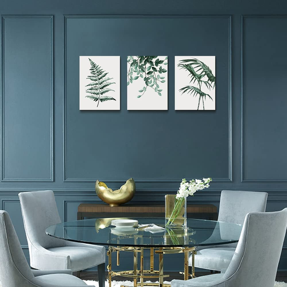 Bedroom Wall Decor Canvas Wall Art For Living Room Modern Wall Decorations For Kitchen Green Plant Canvas Painting Office Canvas Art Farmhouse Wall Pictures Artwork Bathroom Home Decoration 3 Pieces