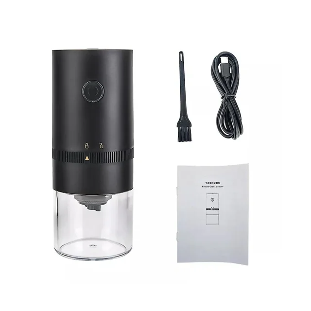 Molinillo de café eléctrico portátil, tipo C, carga USB, profesional, núcleo de molienda de cerámica, molinillo de granos de café