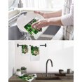 thumbnail image 5 of St. Patrick's Day Kitchen Dish Towels for Drying Dishes Set of 2, Spring Shamrock Leaf Gold Love Lucky Green Waffle Weave Microfiber Hand Tea Bathroom Towels Quick Dry & Absorbent Towel 12x12, 5 of 7