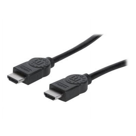 Manhattan High Speed HDMI Cable - ARC, 3D, 4K@30Hz, HDMI Male to Male, Shielded, 3 ft., Black