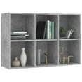 thumbnail image 5 of Canddidliike 3-Tier Reversible Bookcase, Display Shelf for Home Office Organizer - Concrete Gray, 5 of 9