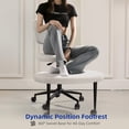 thumbnail image 4 of Waleaf Cross Legged Office Chair Swivel, Ergonomic ADHD Desk Chair with Wide Seat, Heavy Duty Boucle Yoga Meditation Chair for Adult, 4 of 7