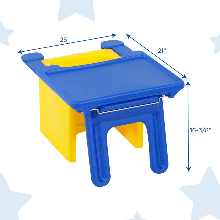 Children's Factory Edutray Converts Cube Chair to Kids Desk For