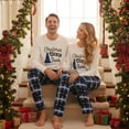 thumbnail image 5 of Matching Christmas Pajamas for Family Long Sleeve Tree Graphic Tops + Plaid Pants Set Loungewear, 5 of 7