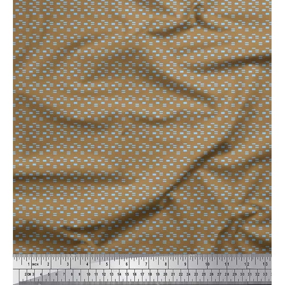 Soimoi Cotton Cambric Fabric Geometric Small Motif Shirting Print Fabric by Yard 42 Inch Wide
