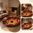 thumbnail image 4 of 3D Christmas Rug, 24" Christmas Round Illusion Door Mat, Welcome Floor Mat for Living Room Decor & Xmas Gift, 4 of 6