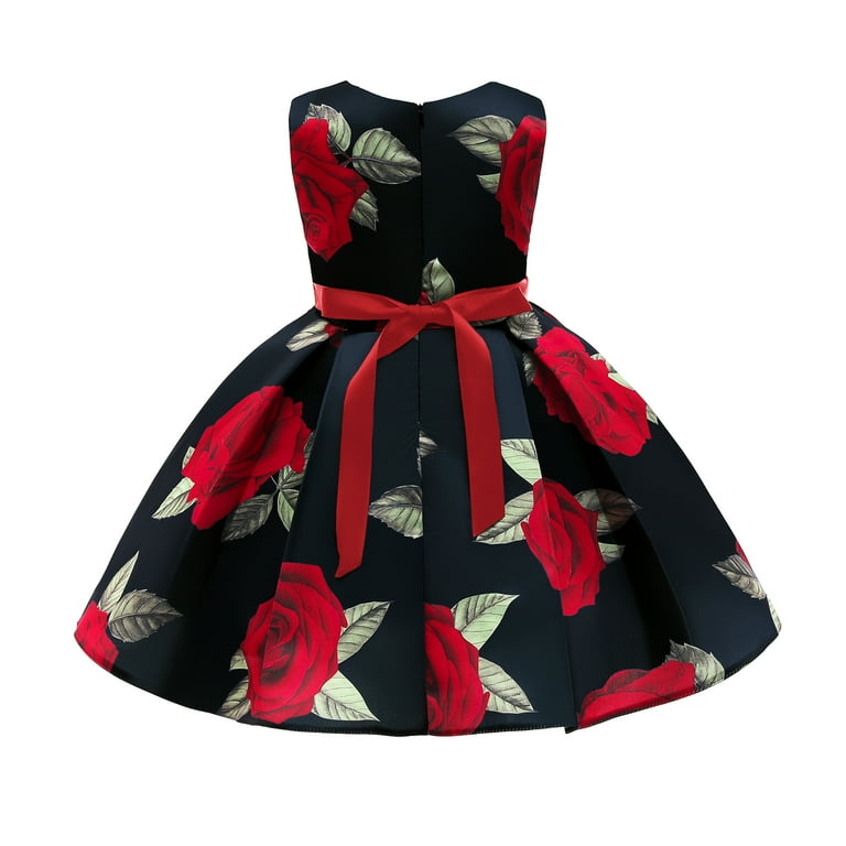 black and red rose homecoming dress Black Pink main image 1