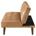 thumbnail image 6 of Jenson Upholstered Tufted Convertible Sofa Bed Saddle Brown, 6 of 12