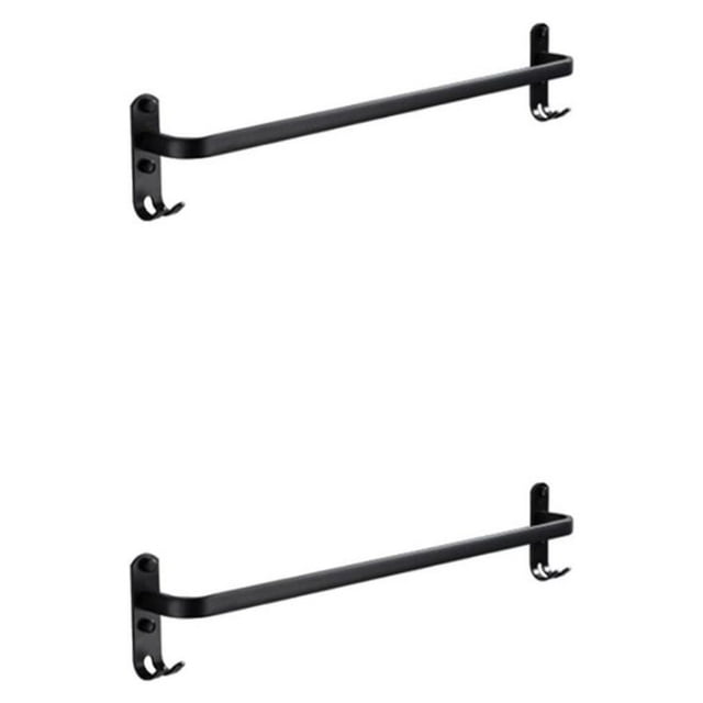 tssuouriy Sturdy Rustproof Towel Bar Convenient Shower Towel Rack for Kitchen and Bathroom 1 Layer 30cm Regular 2Set